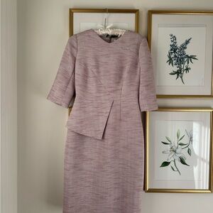 The Fold London Easton Pink Midi Dress